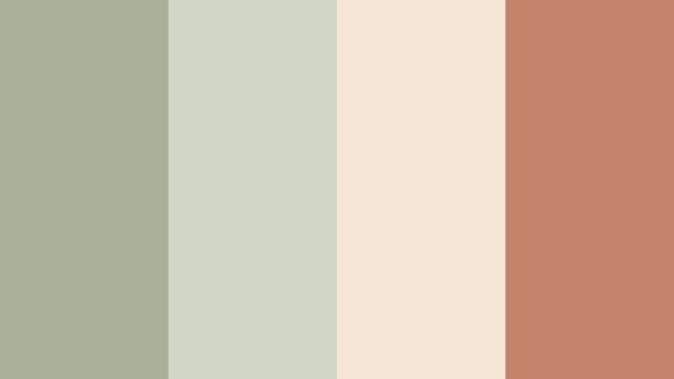 A color palette with soft muted earth tones arranged in vertical stripes