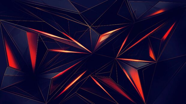 Abstract geometry shapes with glowing red lines and dark background design