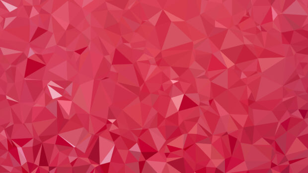 Red polygonal geometry with various triangular shapes forming an abstract pattern