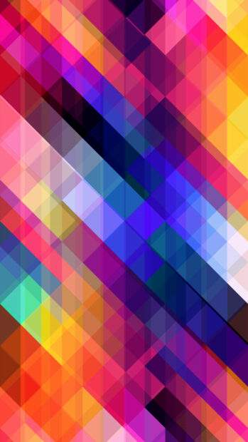 Geometry Wallpaper 4K Mobile Bright colorful layered geometry pattern with diagonal shapes and vibrant hues