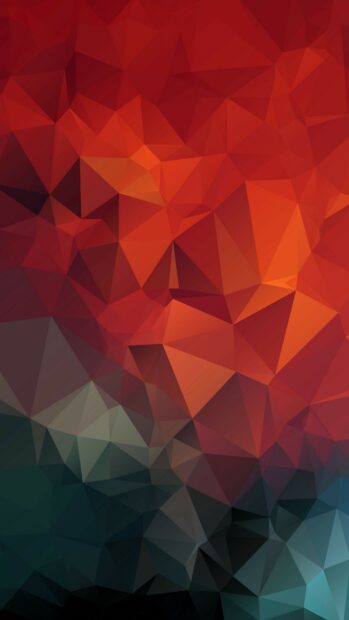 Vibrant red and dark blue polygonal geometry design with sharp edges and abstract shapes
