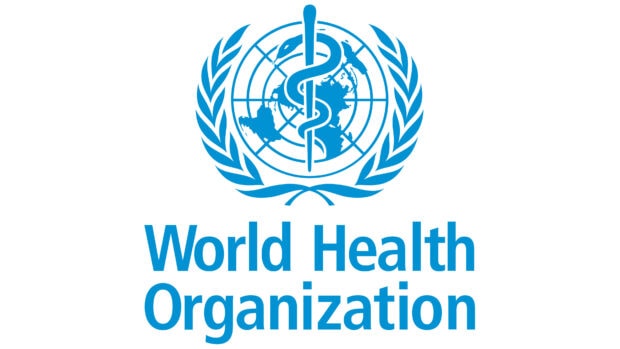 Blue World Health Organization logo symbolizing global health and medical care