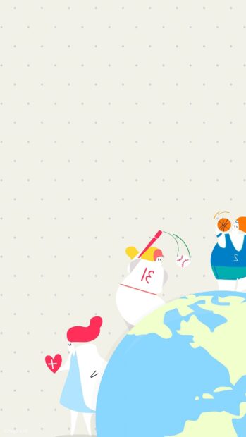 A person holding a heart symbol with athletes playing sports around a globe representing health