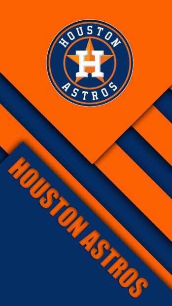 Houston Astros logo and team name design in orange and navy blue colors
