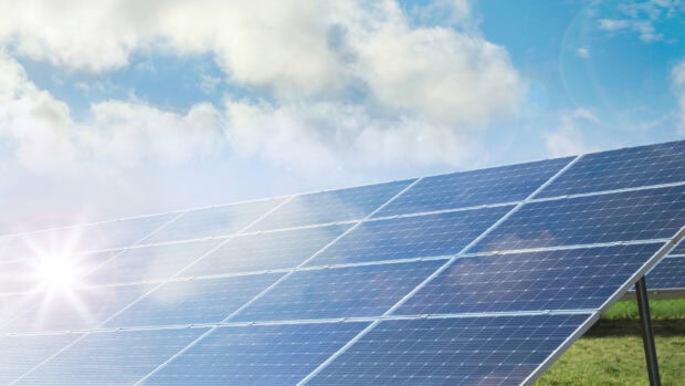 Solar panels illustrating innovation in renewable energy