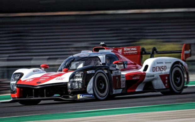 Racing hypercar competing in Le Mans Series on track