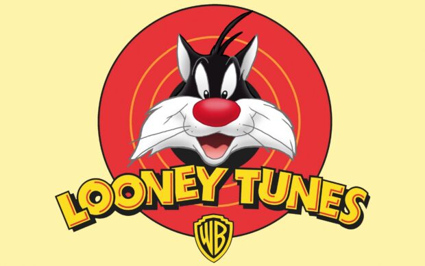Sylvester the cat character from Looney Tunes with red nose and whiskers in front of red target logo