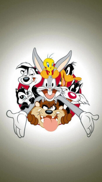 Looney Tunes characters including Bugs Bunny and Tweety posing together in vibrant colors