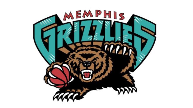 Fierce Memphis Grizzlies logo with a bear holding a basketball and team name displayed