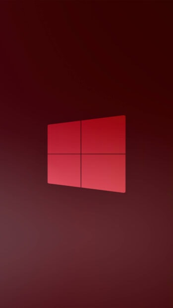 Red Microsoft logo glowing on dark background design