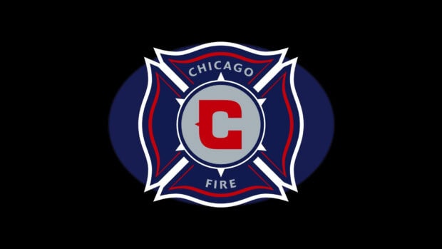 Chicago Fire emblem with a red C and navy blue design