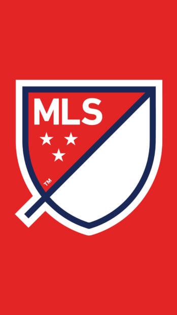 Mls logo with stars on a red background in high definition quality