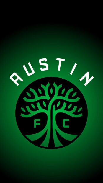 Austin FC emblem with a stylized tree design in green and black