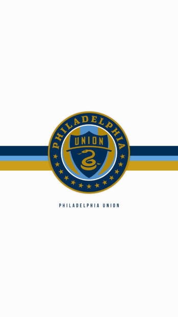 Philadelphia Union logo with snake and blue gold colors displayed on white background