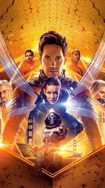 The Avengers movie poster featuring multiple superheroes and a golden hexagonal background