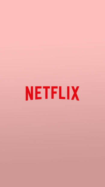 Red Netflix text on a pink gradient background featuring Netflix