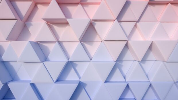 Soft pastel colors creating a geometric pattern of triangles in an abstract design