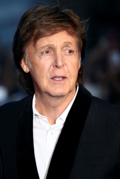 Paul Mccartney looking thoughtful in a close up portrait