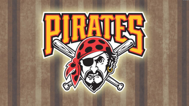 The Pittsburgh Pirates logo featuring a fierce pirate with crossed baseball bats