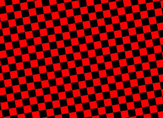 Red checked pattern with alternating black and red squares forming a seamless grid design