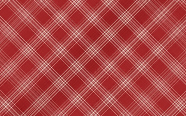 Red checked pattern with intersecting white lines on a red fabric texture