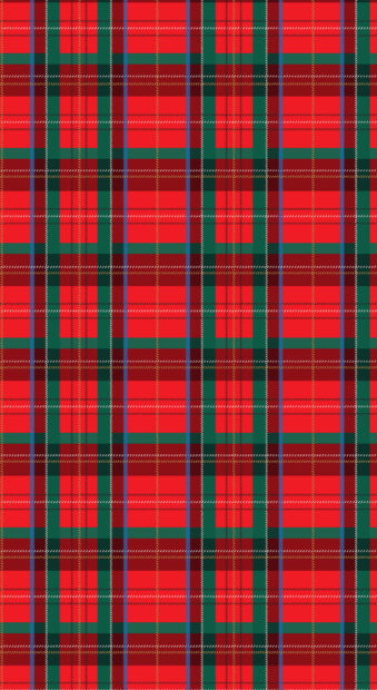 Red checked pattern with green and blue lines forming a classic tartan design on vertical layout