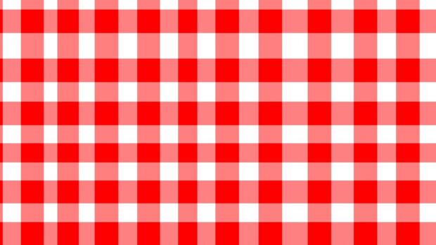 Red checked pattern with alternating red and white squares in a seamless grid design