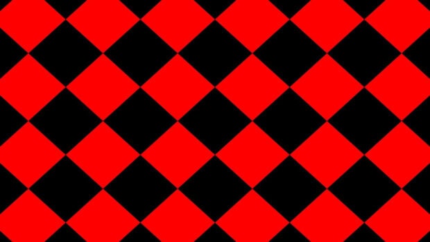 Red checked pattern with black and red diamond shapes on a desktop screen
