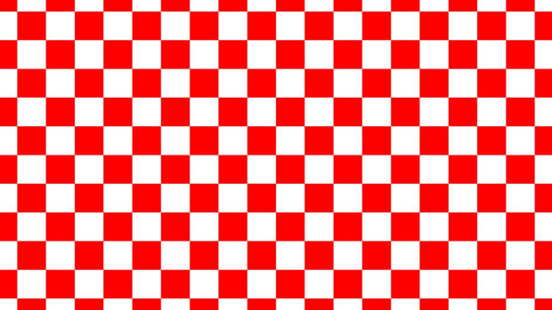 Red checked pattern with alternating red and white squares displayed in high definition