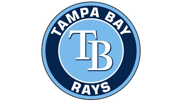 The Tampa Bay logo featuring TB letters in light blue and navy colors