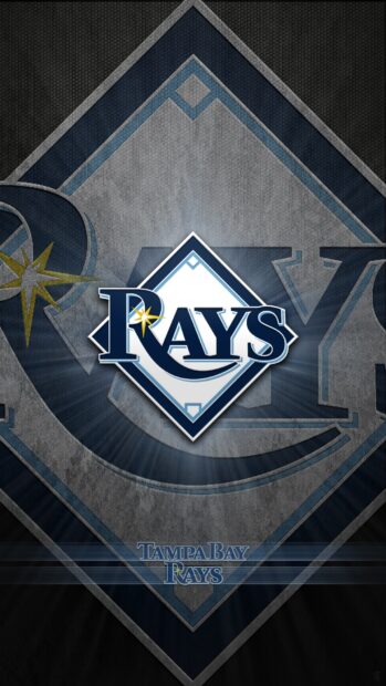 The Tampa Bay Rays logo with a starburst on a textured background