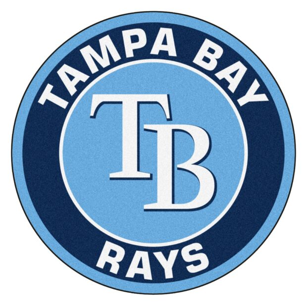 Tampa Bay Rays circular emblem in blue tones representing Tampa Bay team