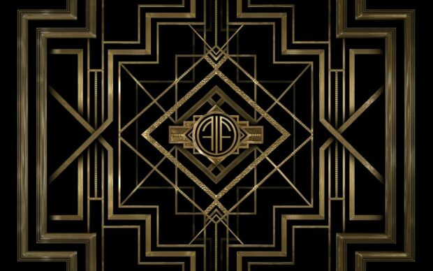 Art deco pattern with geometric shapes inspired by the Great Gatsby design style