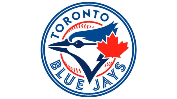 Toronto Blue Jays logo with a blue jay and a red maple leaf representing Toronto Blue Jays