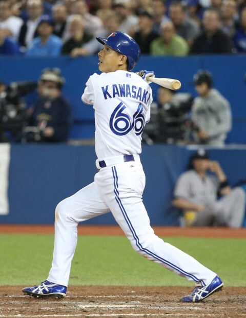 Kawasaki player of Toronto Blue Jays in action during a baseball game at the stadium