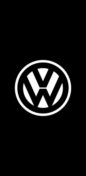 Volkswagen logo symbol in a minimalist black and white style