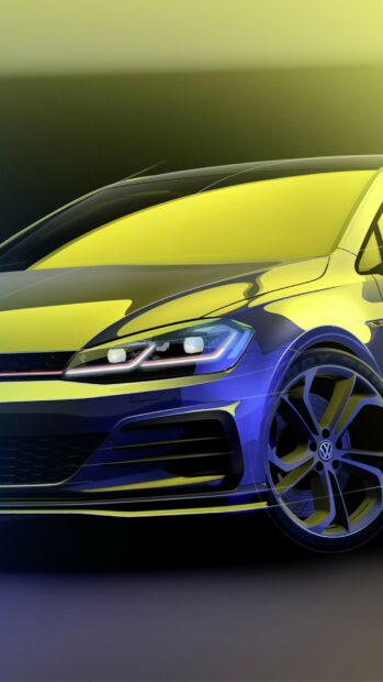 Close up of Volkswagen front design featuring modern headlights and sleek wheel design