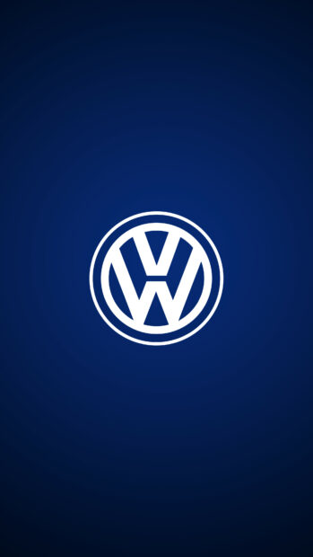 Volkswagen logo centered on a blue background representing Volkswagen brand