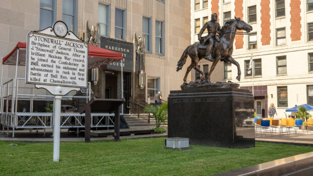 Statue of Stonewall Jackson on horseback in West Virginia