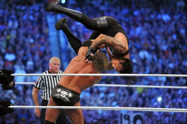 A wrestling move performed by a wrestler lifting his opponent in a wrestling match