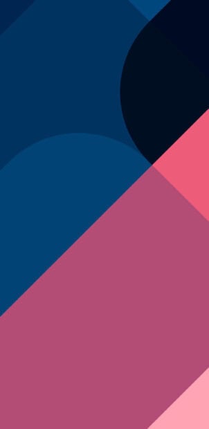 Abstract shape design with blue and pink geometric forms on a vertical layout