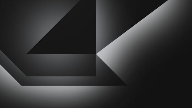 Dark geometric abstract shape forming sharp angles and gradients