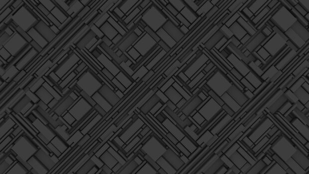 Dark geometric shape pattern with layered squares and rectangles in abstract shapes