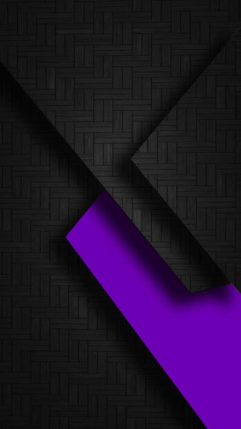Dark geometric shapes with purple abstract shape and wood texture pattern
