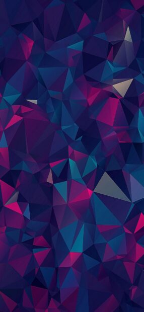 Dark colorful abstract shape with geometric patterns and vibrant tones