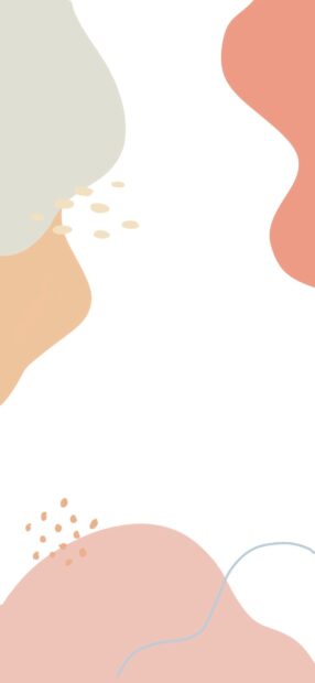 Soft abstract shape design with beige and peach tones on white background