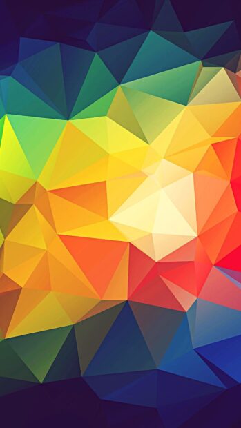 Colorful abstract shape composition with geometric polygon patterns and vibrant gradient tones