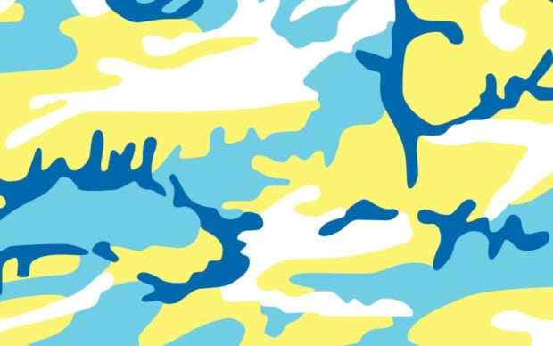 Abstract colorful design inspired by Andy Warhol art style on a desktop screen