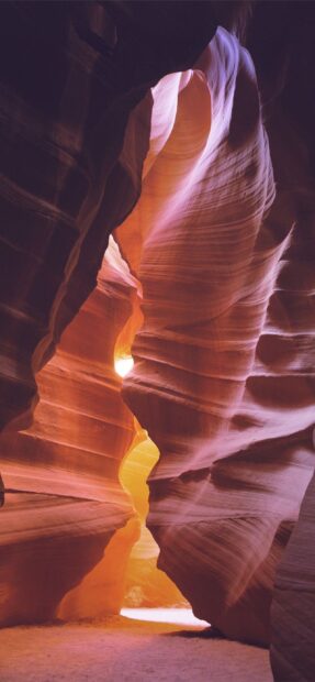 Narrow stone formations create stunning patterns in Antelope Canyon