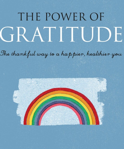 Gratitude Wallpapers 2K Mobile The power of gratitude with a colorful rainbow on a blue textured background